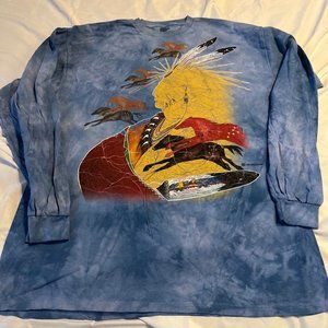 NWOT 2001 Native American Horse Gina Gray The Mountain Nature T-Shirt Sz 3XL LS